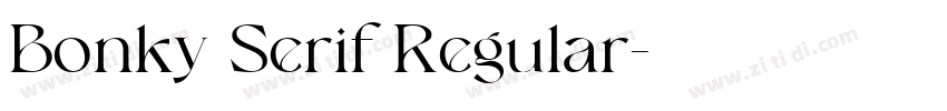 Bonky Serif Regular字体转换